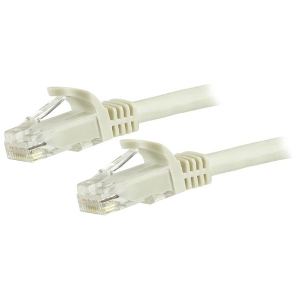 カテゴリー6LANケーブル7.5mツメ折れ防止RJ45コネクタホワイトCAT6ギガビットイーサネットケーブル24AWG