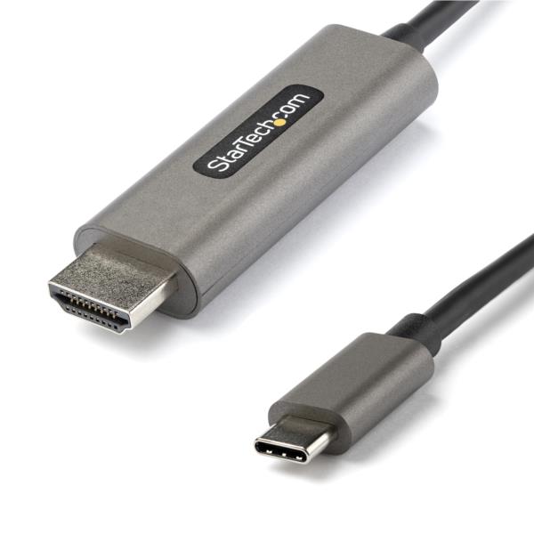 USB-C-HDMI変換ケーブル/2m/4K60Hz/HDR10/UHD対応USBType-CtoHDMI2.0b変換アダプター/Typec-HDMI交換ケーブル/DP1.4オルタネートモード/HBR3