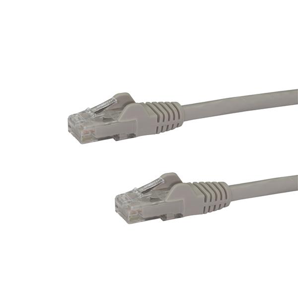 カテゴリー6LANケーブル7.5mツメ折れ防止RJ45コネクタグレーCAT6ギガビットイーサネットケーブル24AWG