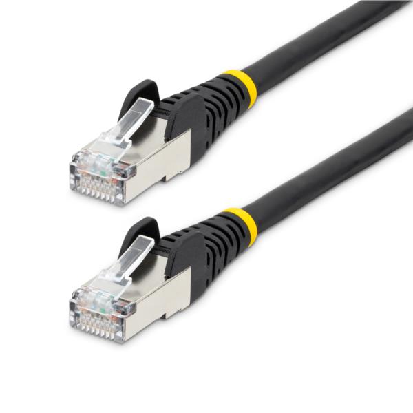 カテゴリー6ALANケーブル/7.5m/ブラック/LSZH(低煙ゼロハロゲン)/10GbE500MHz/100WPoE++/S/FTP/ETL認証済/ツメ折れ防止機構付