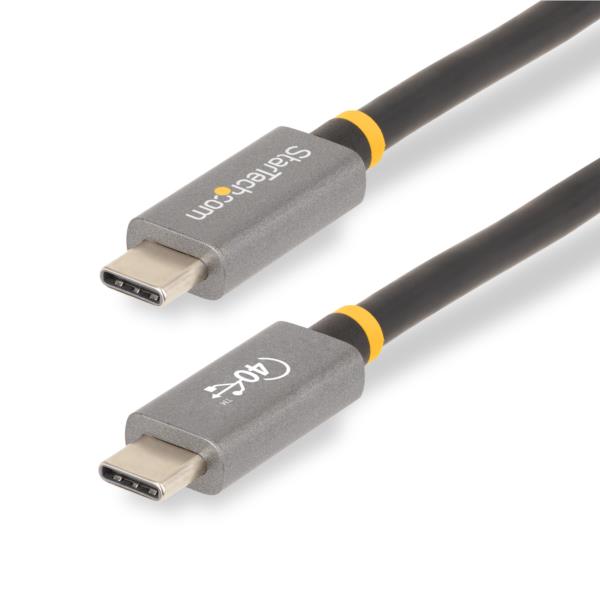 USBケーブル/USB4(40Gbps)/1m/Type-C-Type-C/オス-オス/8K60Hz/100WPowerDelivery/USB-IF認証/DPAltモード