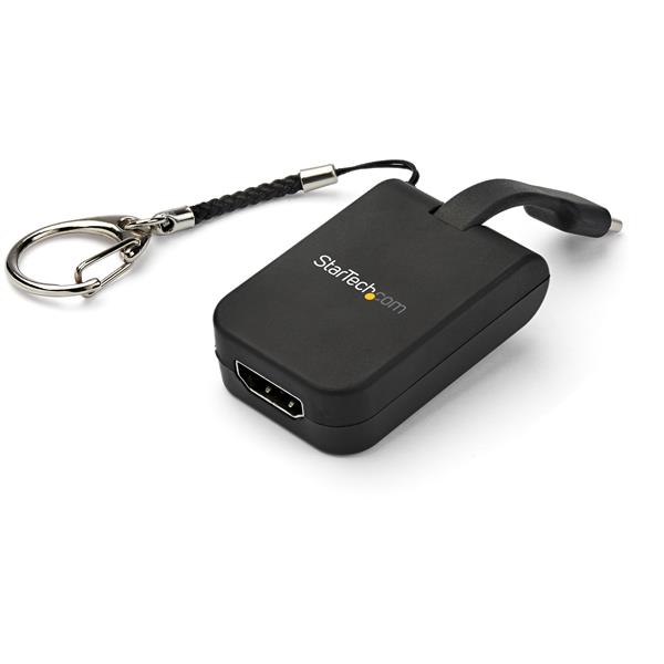 携帯型USB-C-HDMIアダプタクイックコネクト・キーチェーン対応4K/30Hz対応USBType-Cビデオコンバーター