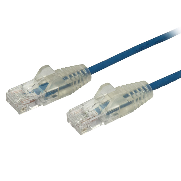 カテゴリ6LANケーブル1.5mCat6極細ギガビットイーサネットケーブルブルーツメ折れ防止RJ45コネクタ28AWG