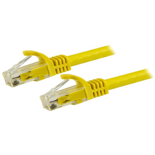 カテゴリー6LANケーブル7.5mツメ折れ防止RJ45コネクタイエローCAT6ギガビットイーサネットケーブル24AWG