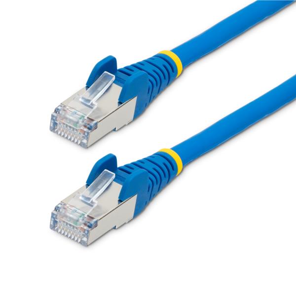 カテゴリー6ALANケーブル/7.5m/ブルー/LSZH(低煙ゼロハロゲン)/10GbE500MHz/100WPoE++/S/FTP/ETL認証済/ツメ折れ防止機構付