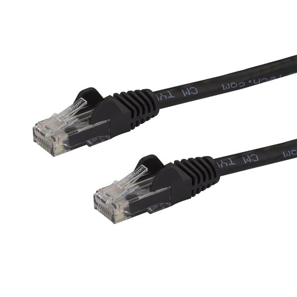 カテゴリー6LANケーブル7.5mツメ折れ防止RJ45コネクタブラックCAT6ギガビットイーサネットケーブル24AWG