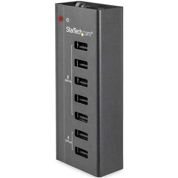 USBスマホ充電器7ポート搭載5x1A/2x2Aスタンドアローン型スマートフォンチャージャー