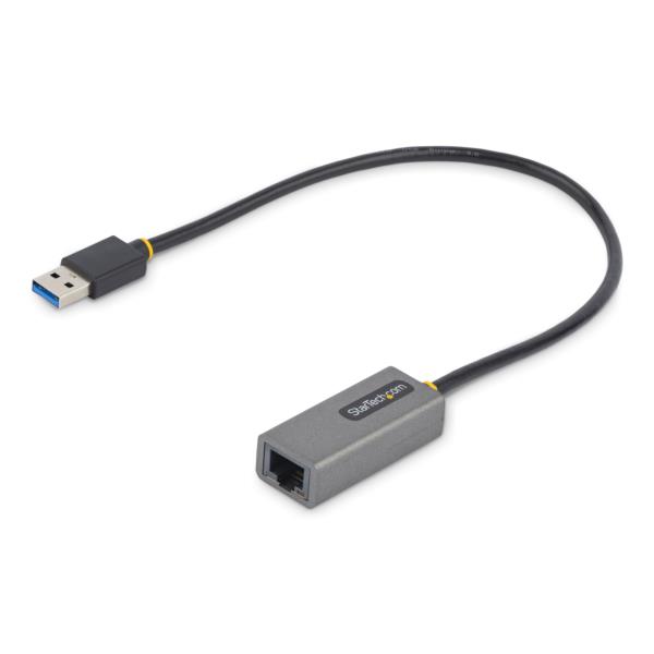 USB有線LANアダプター/USB-A接続/USB3.2Gen1/10/100/1000Mbps/30cm一体型ケーブル/各種OS/スペースグレー/ギガビットイーサネット