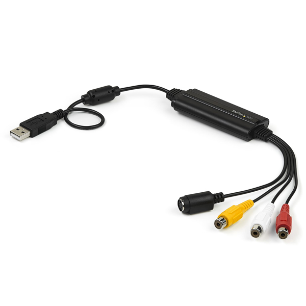 USB接続ビデオキャプチャーケーブル/S端子&コンポジット-USB2.0ビデオキャプチャーユニット/TWAIN対応/アナログデジタルコンバーター/Windows対応