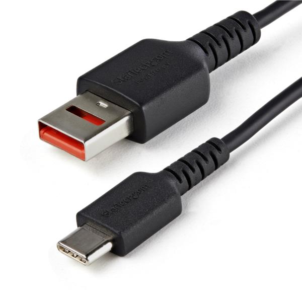 USB充電特化ケーブル/1m/USB-A[オス]-USB-C[オス]/USBデータ通信機能カット対応データブロッカーケーブル/給電のみ対応Type-A-Type-C変換ケーブル