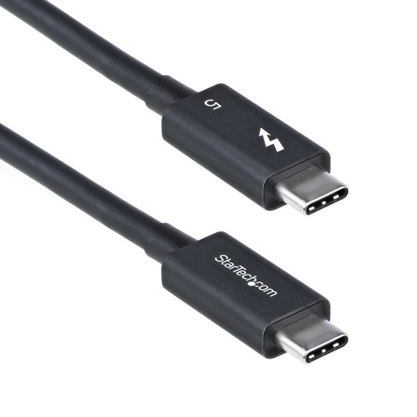 Thunderbolt 5ケーブル/1m/8K60Hz/80Gbps/240W PD/ブラック/認証品 高速データ転送