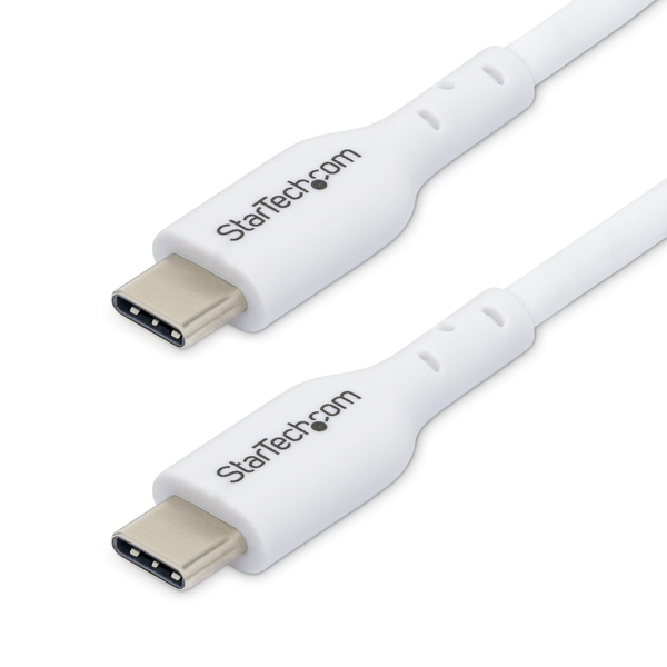 USB-C充電ケーブル/1m/USB 2.0/60W 3A/USB PD 2.0/ホワイト/Type-C 高速充電コード