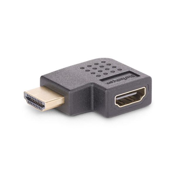 HDMI 2.0アダプター/L型右向き/オス-メス/4K60Hz/High Speed/方向変換 コネクター