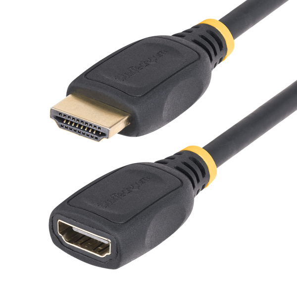 HDMI 2.0延長ケーブル/1m/4K60Hz/High Speed/オス-メス/ブラック/モニターケーブル
