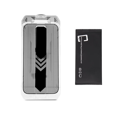 覗き見防止iPhone 15 Pro Max用ガラスフィルム/4方向プライバシー/ブルーライトカット/ガイド枠付き