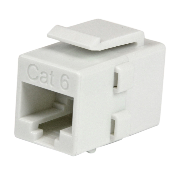 LANケーブル延長コネクター/CAT6対応/RJ45 中継用カプラー/メス-メス/ホワイト/ギガビット対応