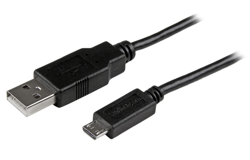 USB 2.0 - マイクロUSBケーブル/15cm/オス-オス/ショートケーブル/データ転送・同期用