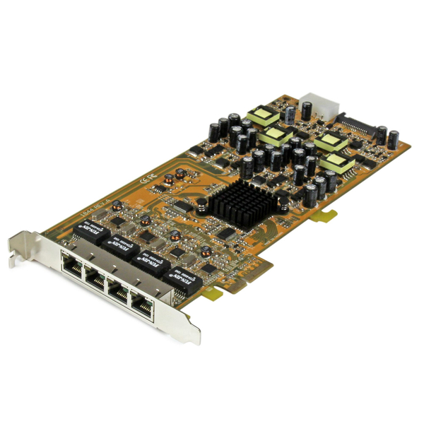 LANカード/PCI Express x4/4ポート/GbE/PoE & PSE/ネットワーク インターフェース カード