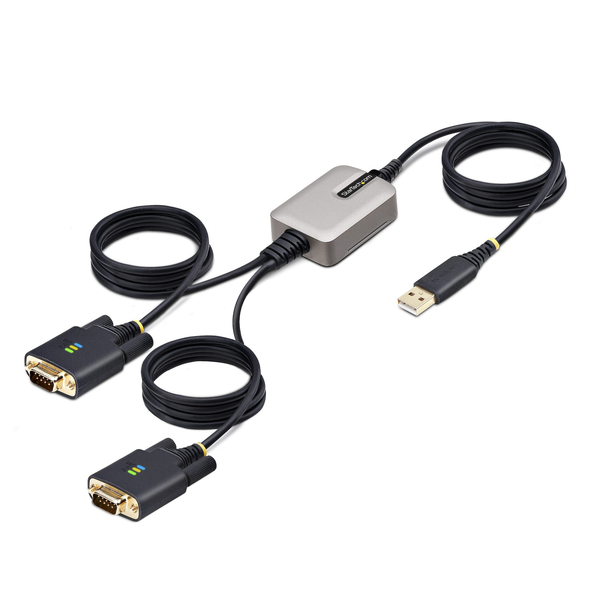 USB - RS232Cシリアル変換ケーブル/ストレート/USB 2.0/4m/2ポート/ESD/シリアルコンバーター