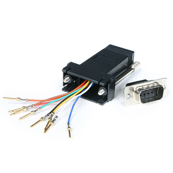 DB9 - RJ45 モジュラーアダプター/オス・メス/D-Sub 9 イーサネット接続