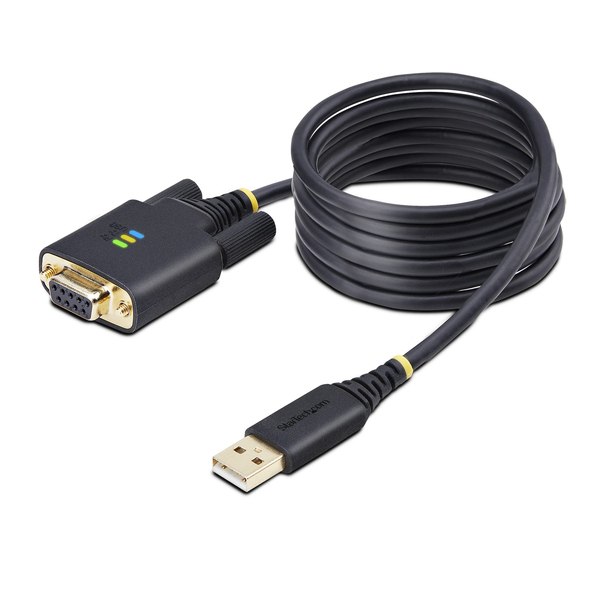 USB - RS232Cシリアル変換ケーブル/クロス/USB 2.0/2m/1ポート/オス-メス/シリアルコンバーター