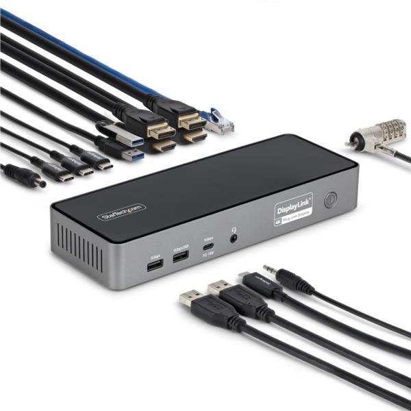 ドッキングステーション/USB-C接続/3画面/4K60Hz HDMI + DP/140W PD/USBハブ/有線LAN