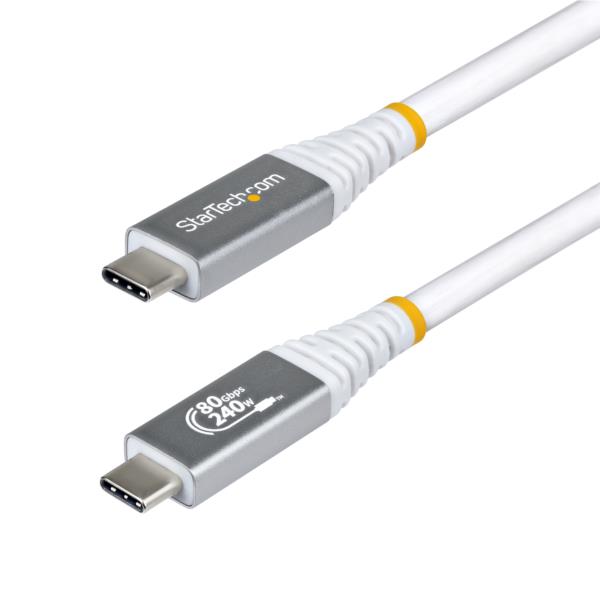 USB4ケーブル/50cm/80Gbps/240W PD/8K 120Hz/高速充電 データ転送/USB Type-C