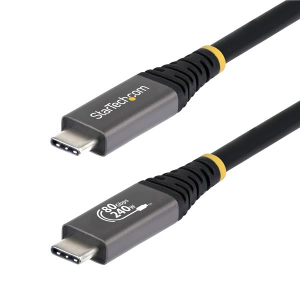 USB4ケーブル/1m/80Gbps/240W PD/8K 120Hz/高速充電 データ転送/USB Type-C