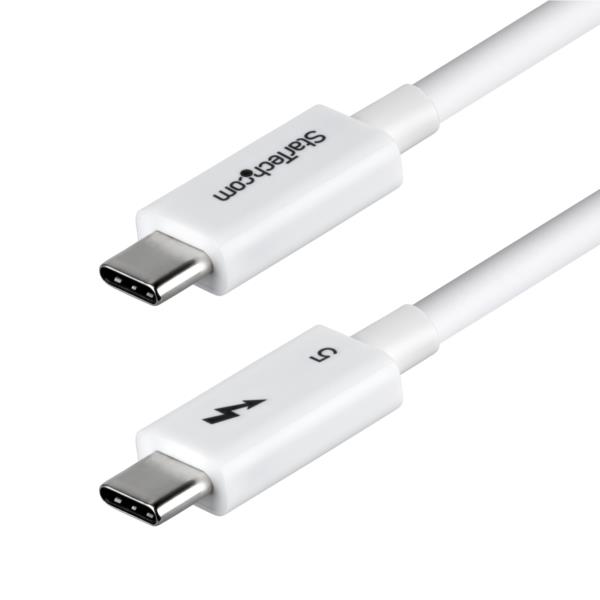 Thunderbolt 5ケーブル/80cm/8K60Hz/240W PD/認証品/USB-C互換/ホワイト/急速充電