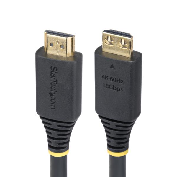 HDMI 2.0ケーブル/5m/抜け防止コネクター/ハイスピード/4K60Hz/HDR10/ブラック/抜けにくい