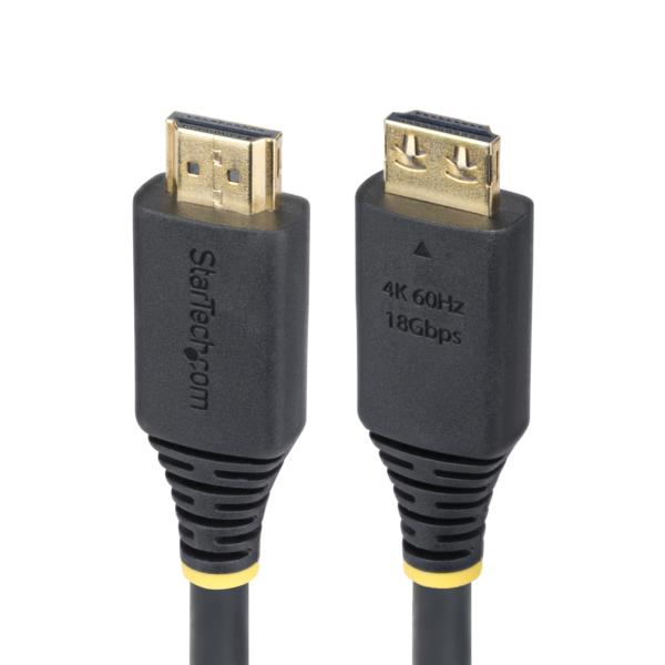 HDMI 2.0ケーブル/1m/抜け防止コネクター/ハイスピード/4K60Hz/HDR10/ブラック/抜けにくい