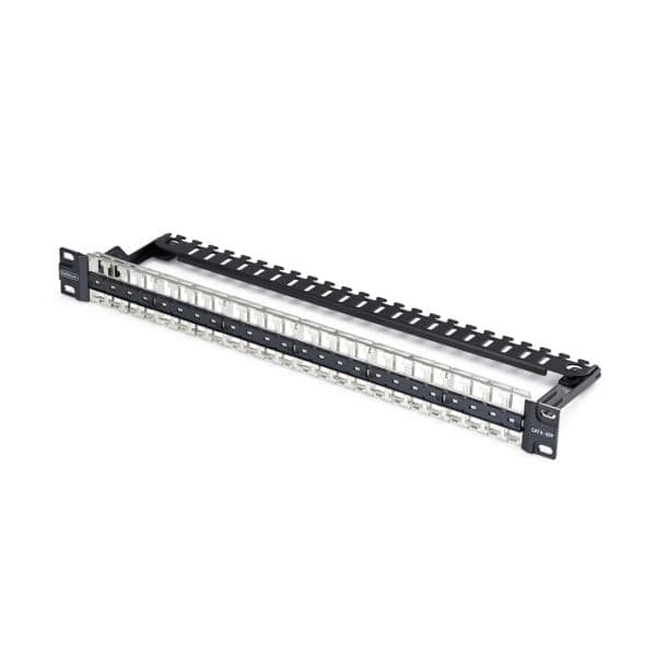 パッチパネル/ラックマウント型/1U 48ポート/ブランクキーストーン/RJ45 STP/データセンター LAN配線向け