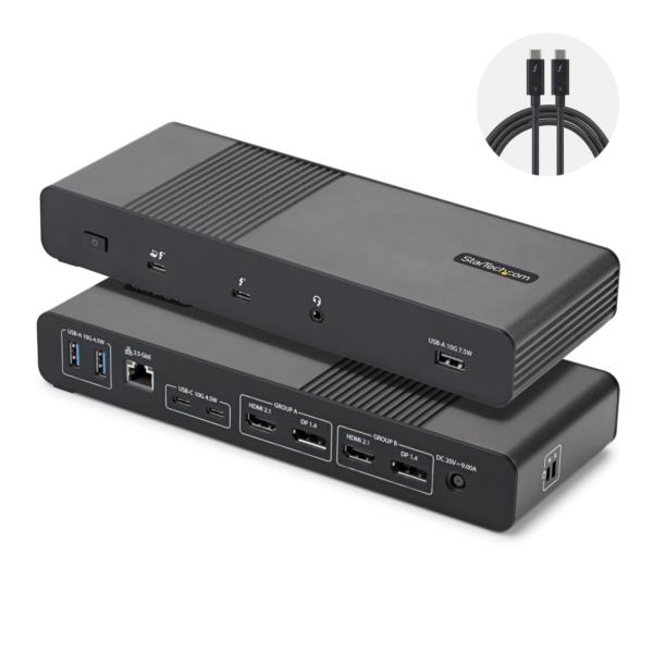 Thunderbolt 5 ドッキングステーション/4画面/4K 60Hz/140W PD/USBハブ/2.5G LAN