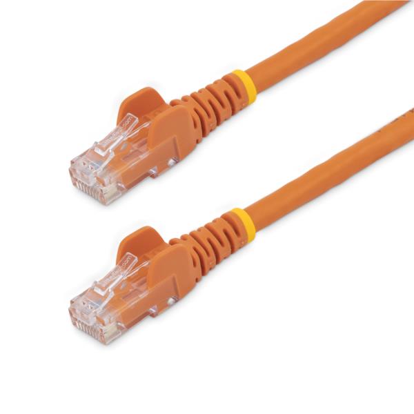 カテゴリー6 LANケーブル 30.4m オレンジ RJ45コネクタ(ツメ折れ防止カバー付き) UTP