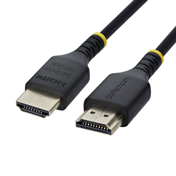 HDMI 2.1ケーブル/1m/スリム/8K60Hz/48Gbps/Ultra High Speed/ブラック/テレビ用