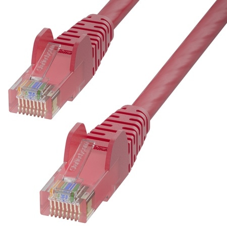 Cat6 LANケーブル/50cm/レッド/UTP/100W PoE/純銅導体/スナッグレス/カテゴリ6 イーサネット