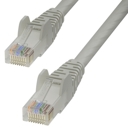 Cat6 LANケーブル/5m/グレー/UTP/100W PoE/純銅導体/スナッグレス/カテゴリ6 イーサネット