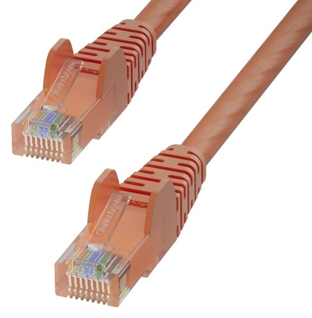 Cat6 LANケーブル/5m/オレンジ/UTP/100W PoE/純銅導体/スナッグレス/カテゴリ6 イーサネット