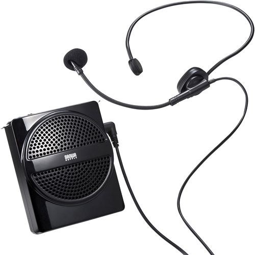 ハンズフリー拡声器スピーカー（ブラック）