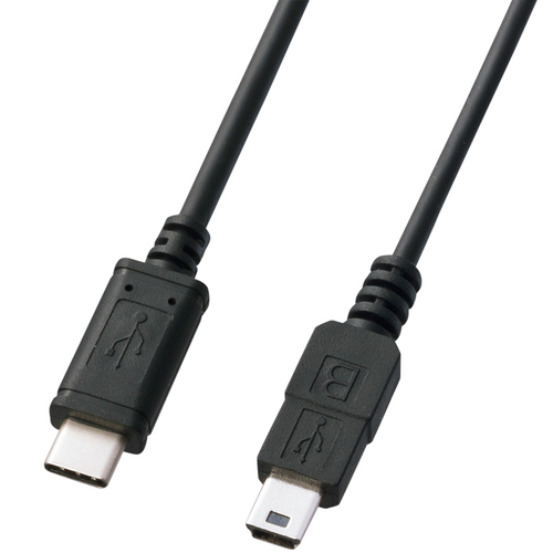 USB2.0 Type C-miniBケーブル（1m・ブラック）