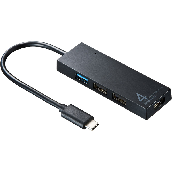 USB Type C コンボハブ（4ポート・ブラック）