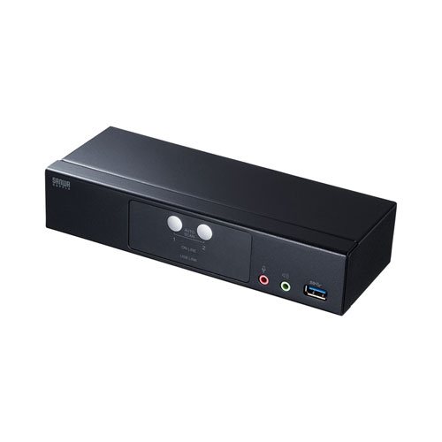 DisplayPort対応パソコン自動切替器（2：1）