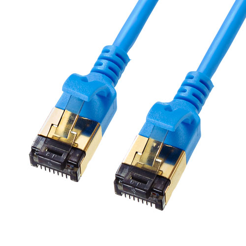 カテゴリ8細径LANケーブル（ブルー・0.6m）