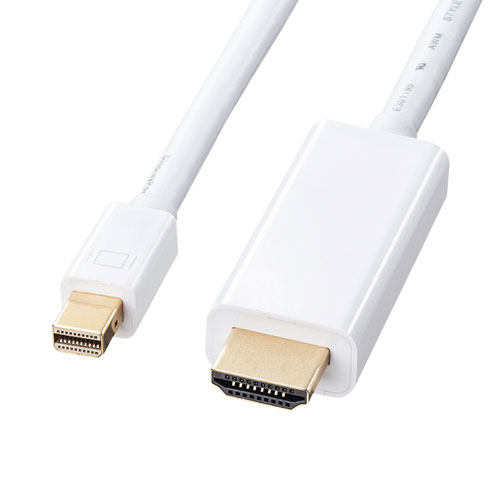 ミニDisplayPort-HDMI変換ケーブル（ホワイト・1m）