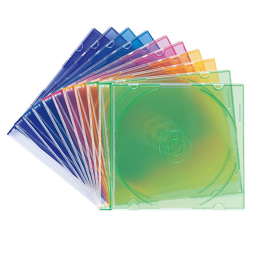 Blu-ray・DVD・CDケース（スリムタイプ・10枚セット・5色ミックス）