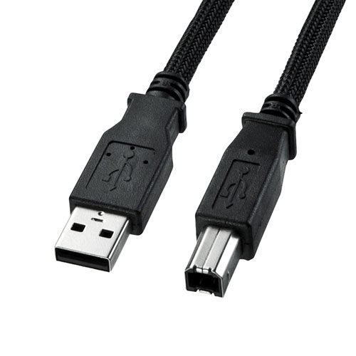 ナイロンメッシュUSB2.0ケーブル（2m）