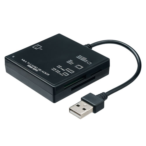 USB2.0 カードリーダー（ブラック）
