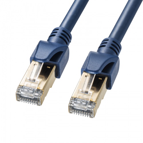 カテゴリ6A SFTPハンダ産業用LANケーブル（ネイビーブルー・3m）