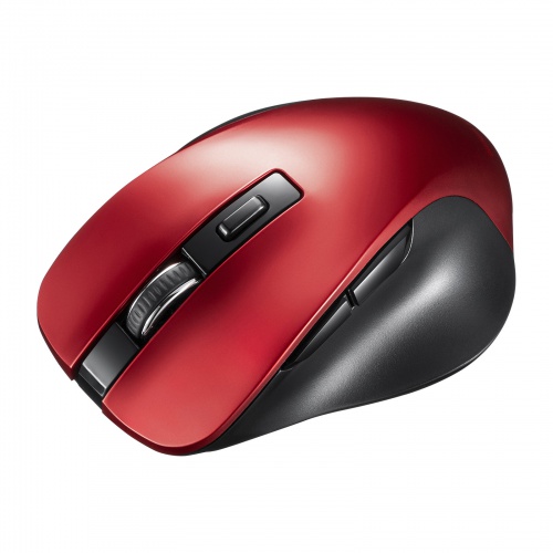 BluetoothブルーLEDマウス（5ボタン・レッド）