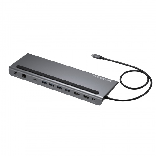 USB Type-Cドッキングステーション（4K対応・HDMI×2画面出力）